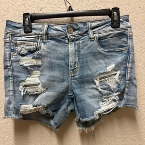 American Eagle Distressed Denim Women Shorts Sz 10